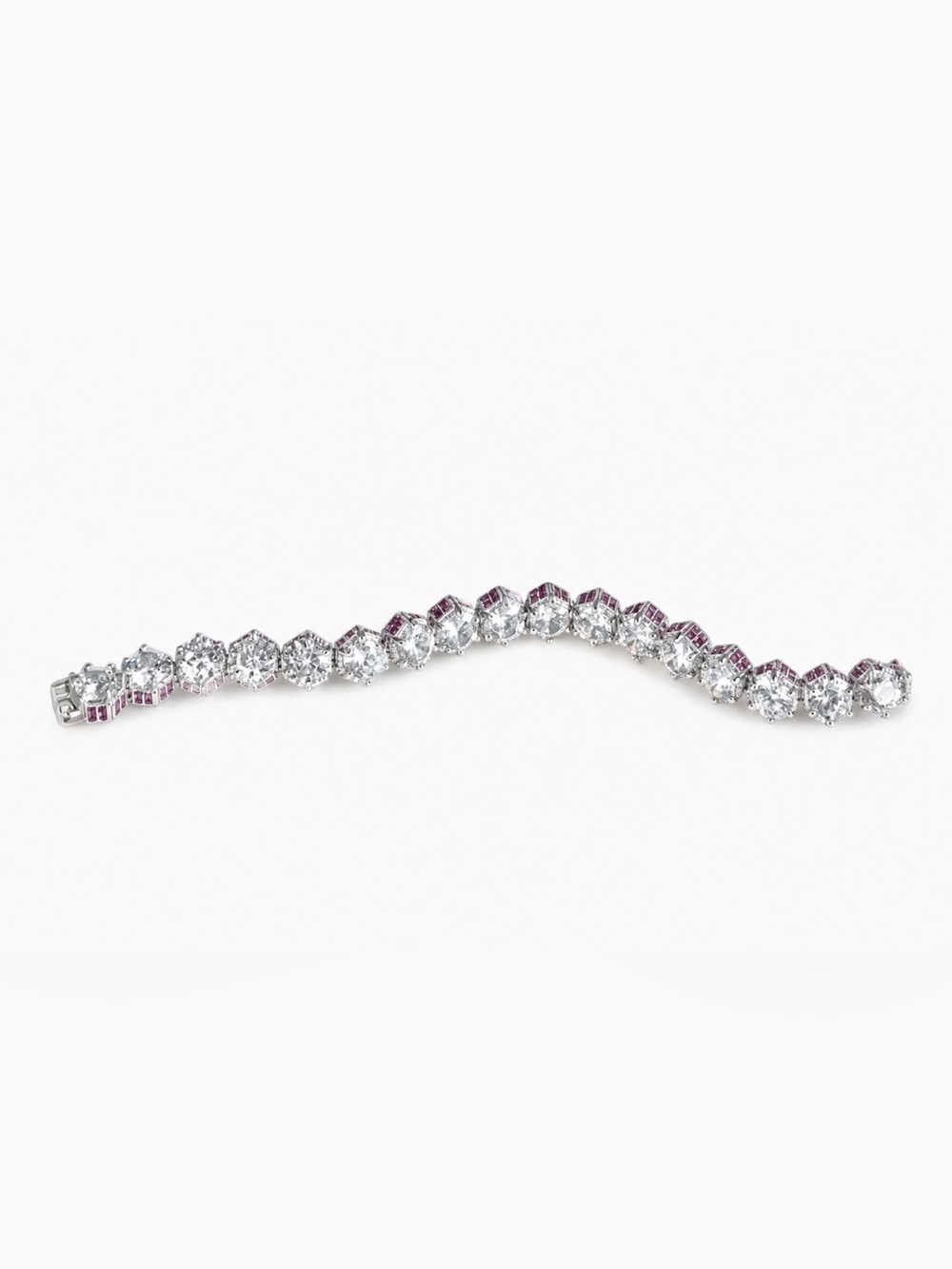 Park Lane Silver-Tone Crystal Tennis Bracelet - honeycomb Love “Struck”